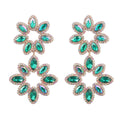 Europe and America Exaggerate Multi-layer Alloy Diamond Flower Dangle Earrings Women's Trend Pendant Earrings Wholesale