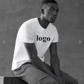 High Quality 100% Cotton Men's T-Shirt Heavy Weight Plain Oversized Custom Printing Embroidery Plus Size Knitted Custom Blank