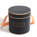 Factory Custom Paper Flower Box Round Cardboard Flower Gift Box for Rose Flower Packaging with Ribbon Handle