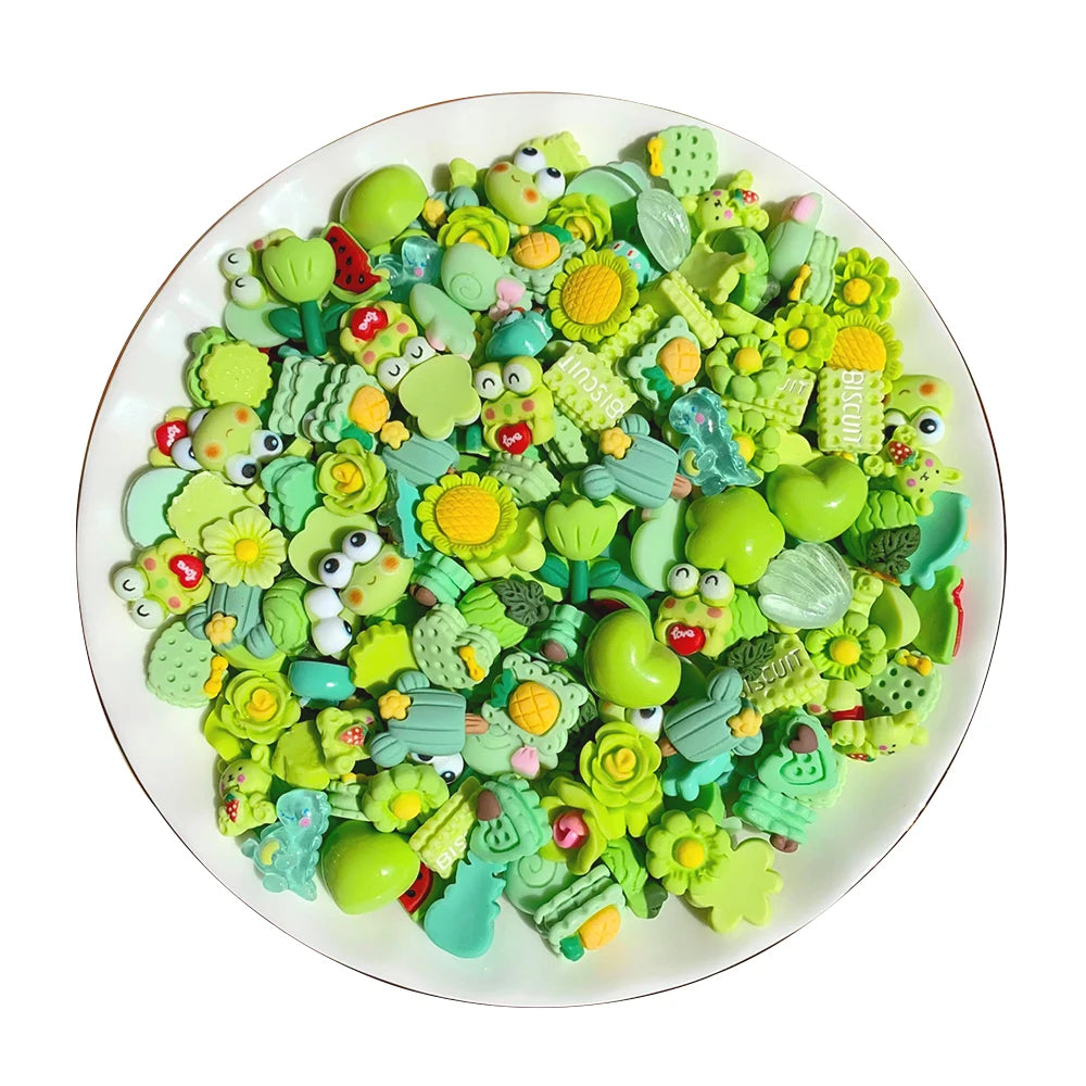10-15mm Kawaii Mixed Cartoon Resin Charms Flatback Cute Sets for 3D Nail Art Decoration DIY Cream Hair Clip Pone Case Slime