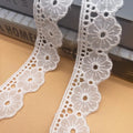 2.7 cm Embroidery Cotton Flower Lace Trim for Garment Premium Lace Trim for Home Decor