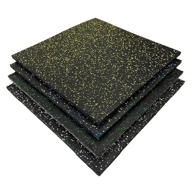 Composite Rubber Gym Flooring Tiles Anti-slip Shock Absorption Customized Color 15-30mm Thickness