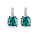 CZCITY New Classic Earring Emerald Handmade Jewelry AAA Cubic Zircon Bezel Setting Earrings for Women
