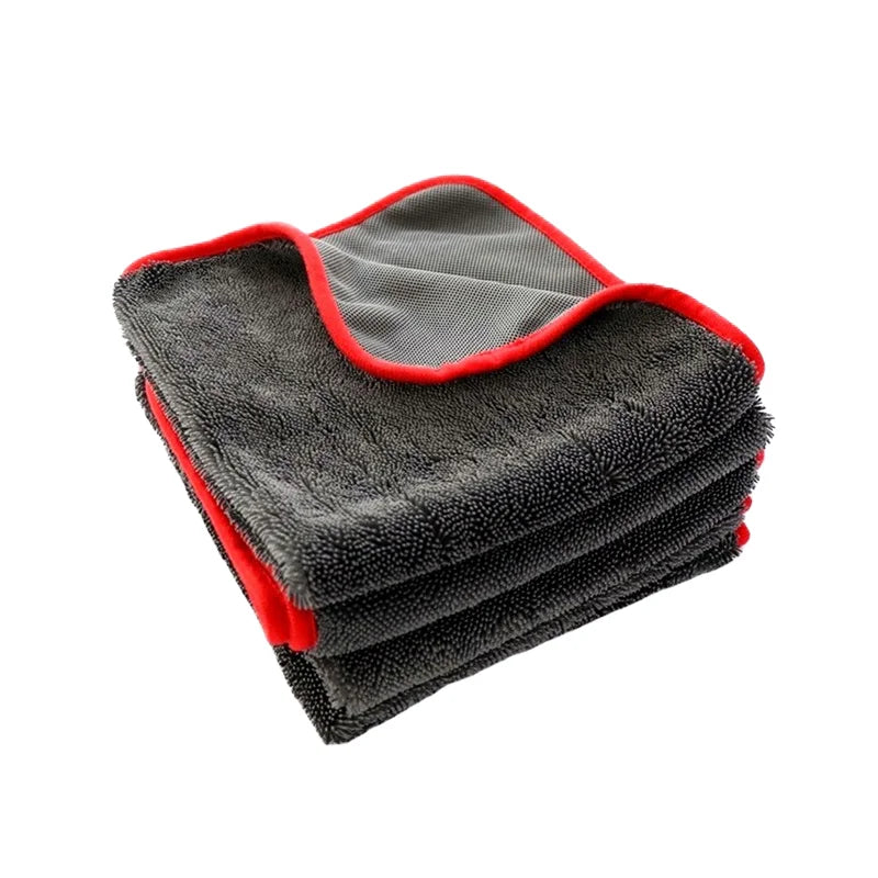 Single Layer Microfiber 600 GSM Quick-Dry Woven Car Care Detailing Cleaning Twisted Loop Drying Towels