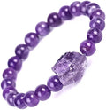 8mm Tiger Eye Gemstone Stretch Bracelet with Irregular Amethyst Healing Charm Beads Chakra Crystal Handmade Bracelets for Women