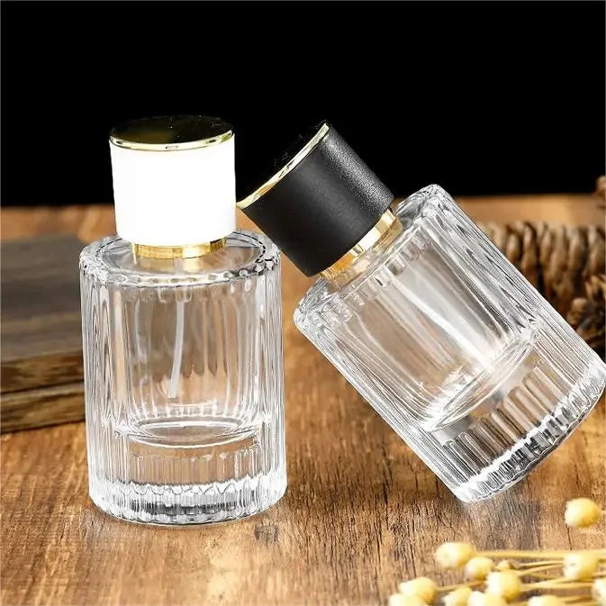 Wholesale Vertical Pattern Thick Sole 30ml Crimp Perfume Bottle