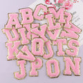 2025  Wholesale Custom Made Kids Embroidered A-Z Alphabet  Double Layer Towel Embroidery Chenille Custom Letter Patches