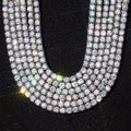 Men's Iced Out 1 Row Tennis Chain 2.5mm 3mm 4mm 5mm 6mm Necklace Hip Hop Jewelry 16 to 30 Inches Available
