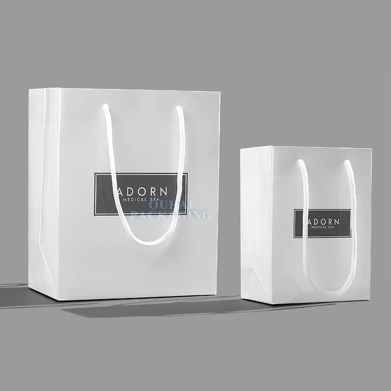 Customized Promotional Paper Bags Gift Fashion Clothing Jewelry Present Packaging Shopping Thank You Bags with Logo for Business