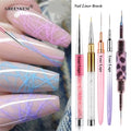 7/9/11/14/19mm Rhinestones Handle DIY UV Gel Acrylic Tips Stripes Nails Art Drawing Painting Tools Nail Liner Brush