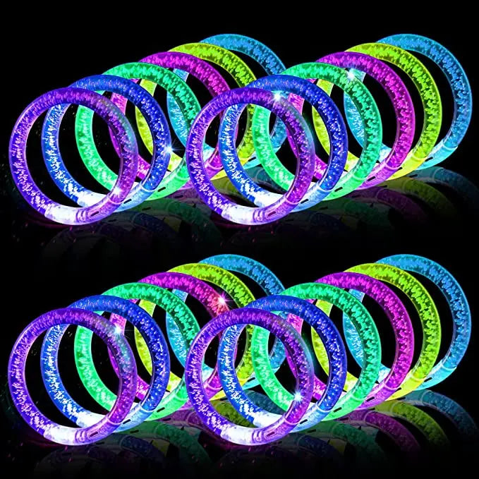 Neon Glow in the Dark Party Supplies Light up Party Favors Gifts for Kids Adults Glow in the Dark Bracelets