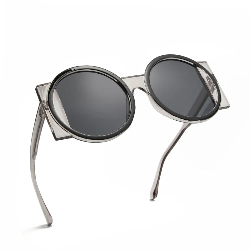 Twooo T1068 Function Cute Custom Glasses Round Frame Fashion Women Sunglasses