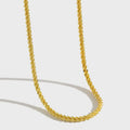HOVANCI 3 Trendy Style Gold Plated S925 Sterling Silver Necklace Sterling Silver Twist Chain Necklace Jewelry