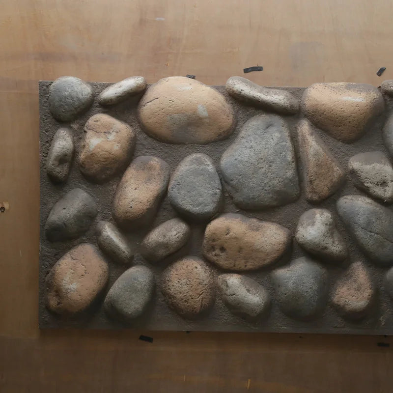 PU Artificial Pebbles Stone Veneer  Pu Stone Wall Panel Outdoor Indoor Polyurethane Artificial Pebbles