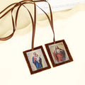 Mecrt Exquisite Handmade Pendants for Catholic Worship Religious Blessed Virgin Mary Scapular Jewelry Devotion Jesus Gifts