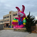 Giant Cute Easter Festival Outdoor Garden Decoration Inflatable pink Bunny Balloon for Sale
