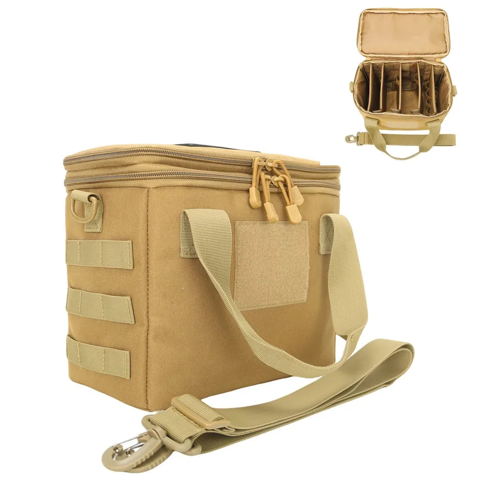 Tactical Range Bag for Handguns Shooting Duffle Bag with Mag Slots & Extra Pockets MOLLE Heavy-Duty Range Bag for Ammo & Gear