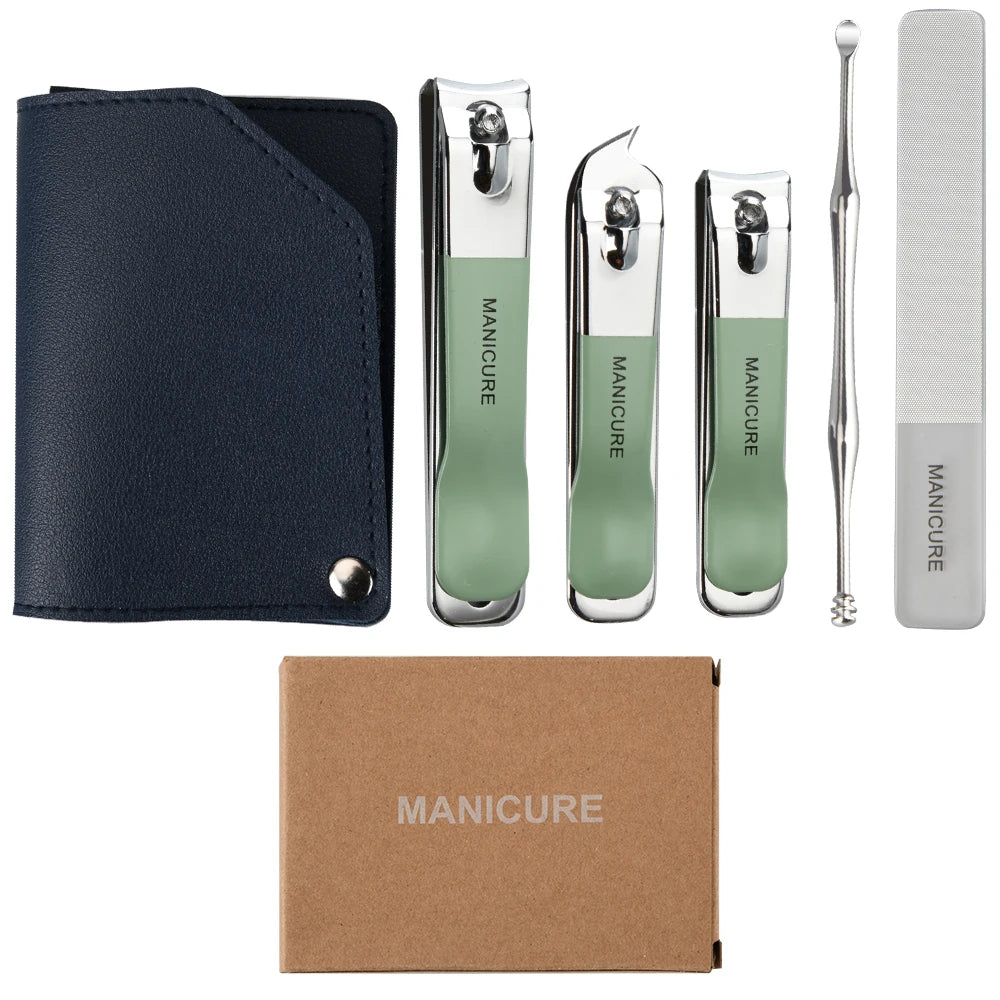 Different Color  Luxury Durable Nail Cutter  Manicure Tools Sharp 4pcs  Nail Clipper Set With Nano Nail File