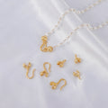 Jewelry Brass Clasp 18K Plated Gold Necklace Bracelet Connector Bracelet Clasp Types Stripe with Ring Necklace Connection Clasp