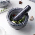 2022 Hot Sale Jin Star Eco-Friendly White Stone Marble and Granite Mortar and Pestle for Kitchen Spice Tools