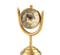 Antique Clear Cover Crystal Ball Mechanical Hand Winding Globe Brass Case Pocket Watch Weflourish MP091