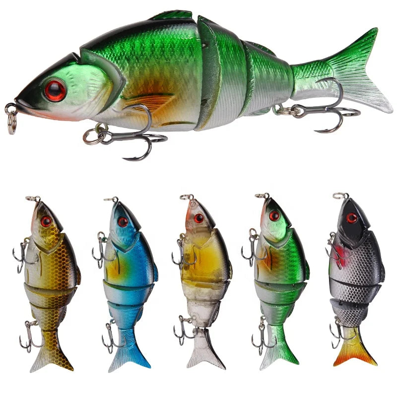 Suitable Outdoor Fishing 5-Section 12.5cm/21.3g Combined Fishing Artificial Hard Jointed Bait Fishing Tackle Swimming Bait