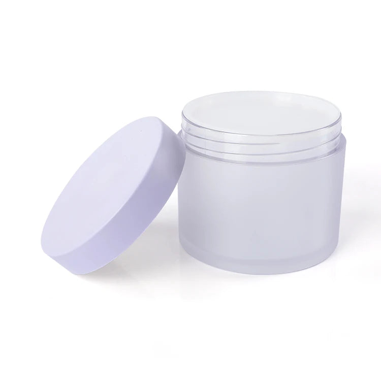 Luxury Body Butter Cream Scrub Empty clear Frosted PETG Jar ABS Lid 250g Skin Care Eye Cream Lipstick Facial Cleanser Face Mask