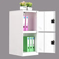 MECOLOR Vertical Single Tier Small Locker with Padlock Latche 2 or 3 Compartment Storage for EmployeeHomeOfficeSchoolKids