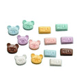 Kawaii Simulation Bear Milk Chocolate Flatback Resin Cabochon for DIY Resin Craft Decoration Miniature Food Milk Chocolate Bar