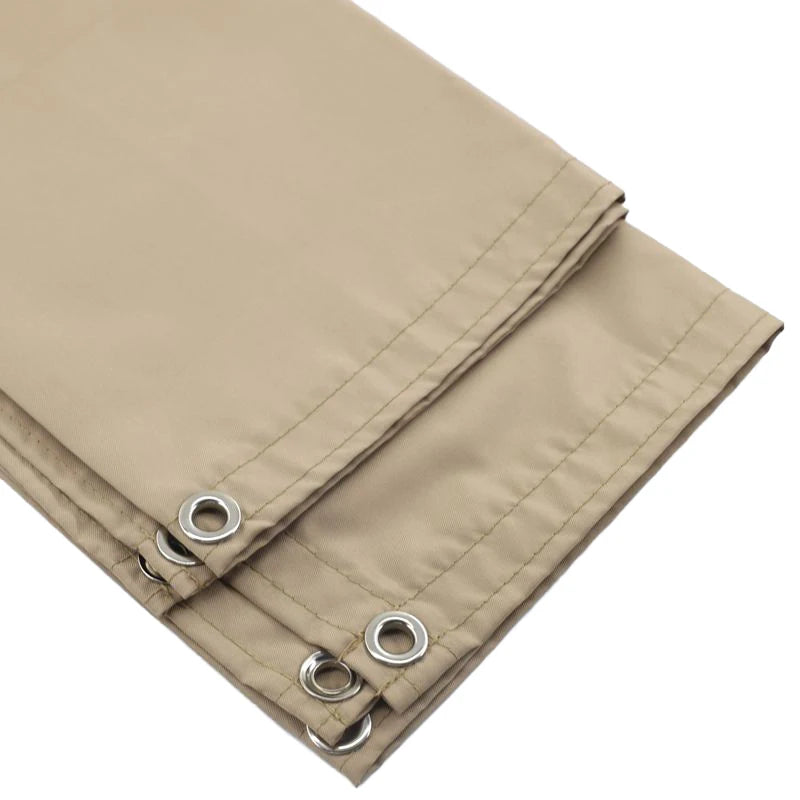 300D Khaki Waterproof Fence Sail Balcony Rail Privacy Screen Rainproof Terrace Enclosure Sail UV Protection Sunblock Shade Cloth