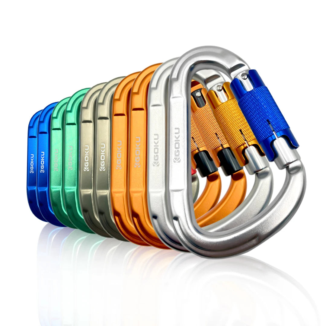 New Aviation Aluminium Carabiner Quickdraws 25kn D-shape Climbing Carabiner Autolocking