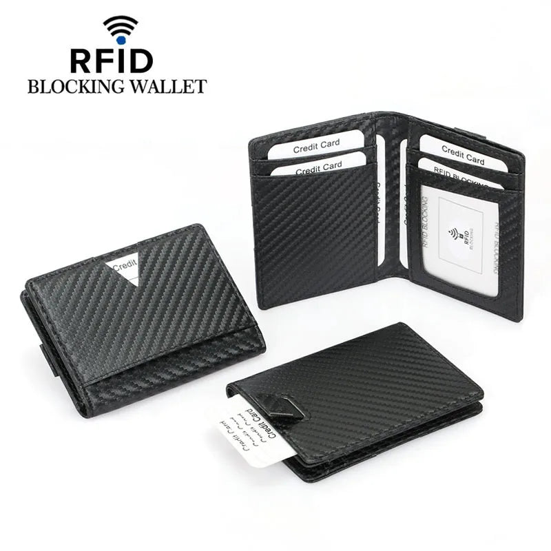 2026 New Design Custom Logo Card Holder Multi-function ID Card Holder Men's Business Rfid Card Holder