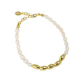 Natural Freshwater Pearl S925 Sterling Silver Gold Plated Bracelet Women Beaded Pearl Bracelets Freshwater Pearl Bracelet