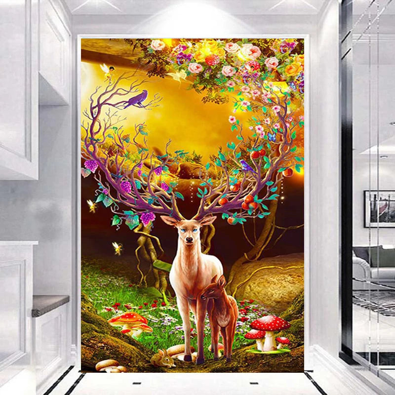 Landscape Diamond Painting 5D Full Drill Diamond Beads Canvas Crafts Wall Painting Embroidery Kit Furnishing Decoration Art Home