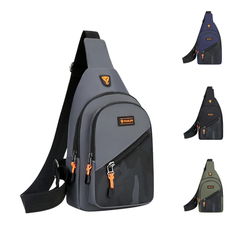 Latest Design Waterproof Nylon Crossbody Utility Customizable Men's Sport Cellphone Fancy Sling Bag