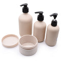 Biodegradable Wheat Straw Shampoo Bottle 250ml 300ml 500ml Biodegradable Wheat Straw Plastic Pump Shampoo Bottle