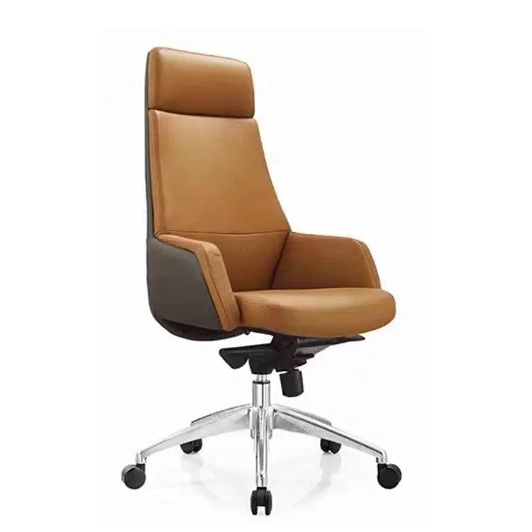 Marvel Strong High Back Support Orange PU Leather Office Chairs Sale Modern Design for Heavy People Synthetic Leather Material