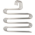 5 Layer S Shape Glossy Multifunctional Space Saving Strong Metal Bathroom Living Room Clothes Scarf Pants Hanger