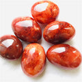 Wholesale Natural Good Quality Red Agate Carnelian Palm Stone  Pocket Stone for Healing