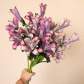 Wholesale Handmade PVC Artificial Flowers 3-Head Lily 70cm Lightweight Home Wedding Christmas Decor