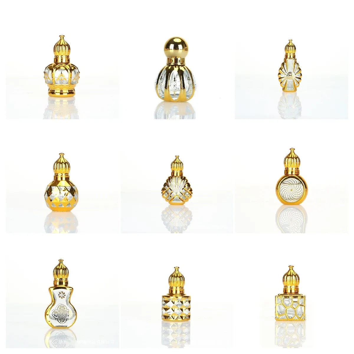 6ml 10ml 12ml Golden Roller Bottle Empty Refillable Mini Perfume Bottle Luxury Roller Essential Oil Bottle