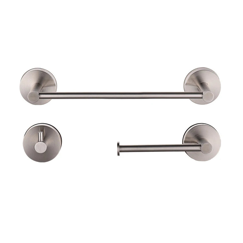 Self Adhesive Towel bar Kit 3 Pieces Bathroom Hardware Set Stainless Steel Bathroom Accessories Kit