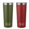 Custom Logo Powder Coated Tumbler 22oz Oval BPA Free Stainless Steel Insulated Coffee Mugs Cup Vacuum Water Bottles With Lids