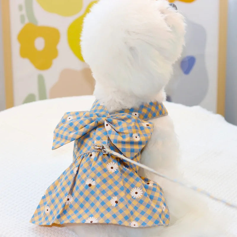 Wholesale Pet Dog Chest Back Leash Dress