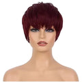 Hot Sales Pixie Curly Wigs 11 Colors Available Mechanism Short Bangs Synthetic Wig for Women MegaBDM