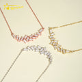 Hot Sell Valentine's Day Gift Fancy VVS Baguette Moissanite Necklace Women Silver Necklace 925 Sterling Fine Jewelry