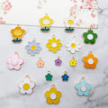 Hot 9X12MM  Alloy Little Flower Charm Mini Flower Dangle Charm for DIY Bracelet Necklace