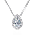 GRA Certificate Fashion Moissanite Diamond Jewelry2ct  Water Drop Necklace Real 925 Silver Chain for Women Engagement Wedding