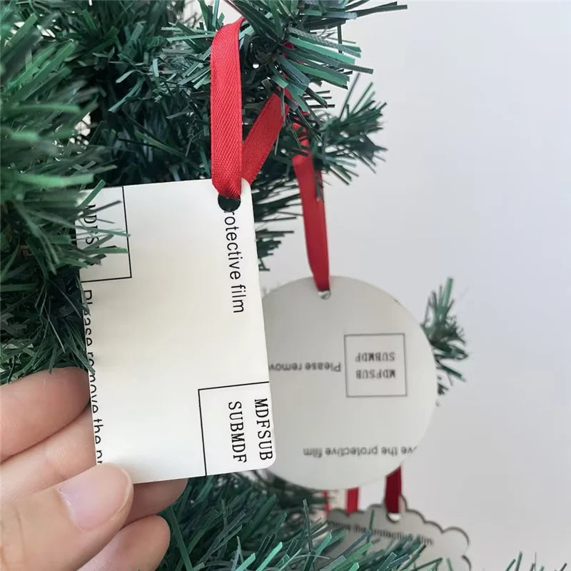 MDFSUB Custom Personalized Home Decoration Sublimation Pendant Sublimation Blank Mdf Ornaments for Holiday