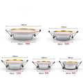 Modern LED Downlight Recessed Ceiling Lamp 5W to 18W Warm/Cold White Indoor Lighting for Bedrooms AC 220V 230V 240V